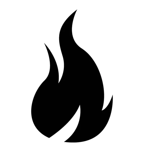 Icône Conception Flamme Feu — Image vectorielle