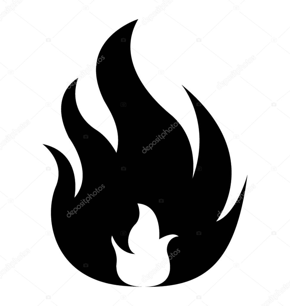 Icon design of fire flame