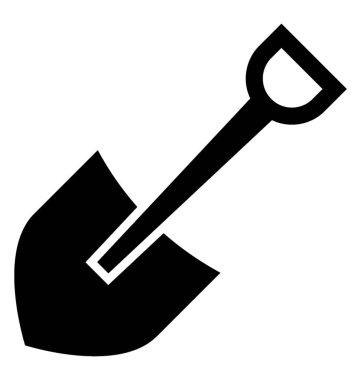 Kazı aracı kürek simgesi