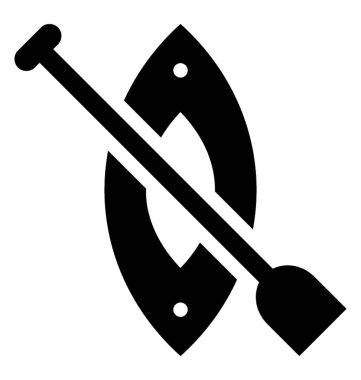 Kayık teknenin simgesi tasarım