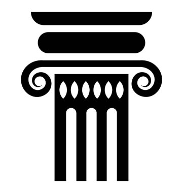 Yapı sütun vektör simgesi