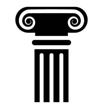 Yapı sütun vektör simgesi