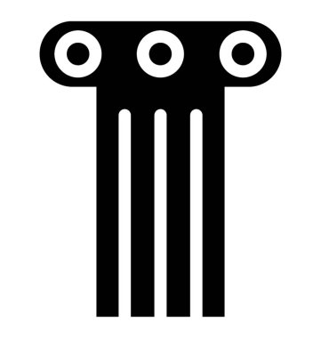 Yapı sütun vektör simgesi