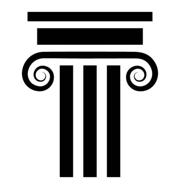 Yapı sütun vektör simgesi