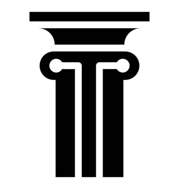 Yapı sütun vektör simgesi