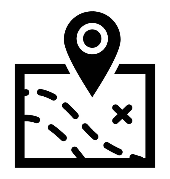 Mapa Con Pin Ubicación — Vector de stock