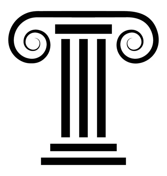 Edificio Columna Vector Icono — Vector de stock