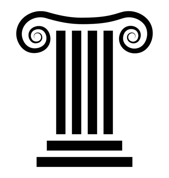 Значок Вектора Столбца Здания — стоковый вектор