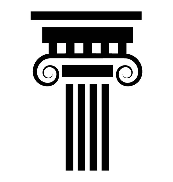 Edificio Columna Vector Icono — Vector de stock