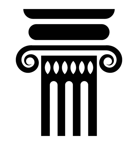 Edificio Columna Vector Icono — Vector de stock