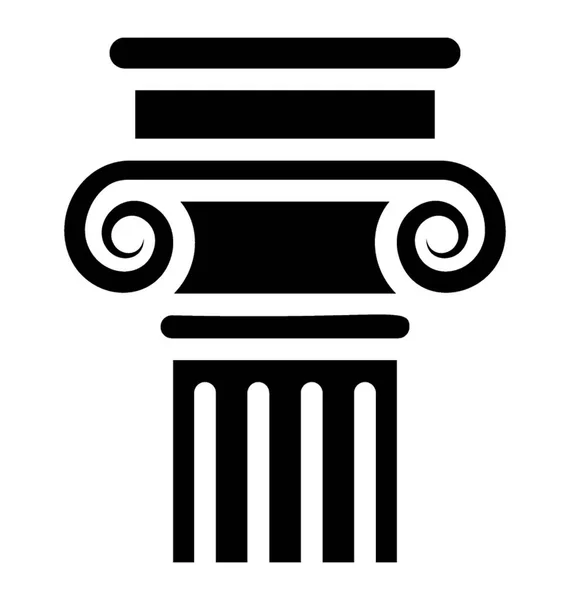 Edificio Columna Vector Icono — Vector de stock