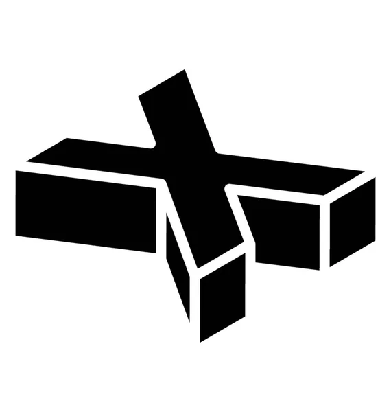 Alphabet Forme Croix — Image vectorielle