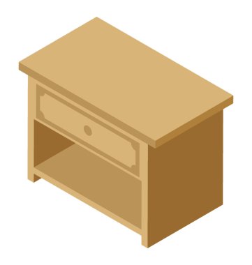 Dosyaları ve diğer şeyleri saklamak için tahta bir çekmece.