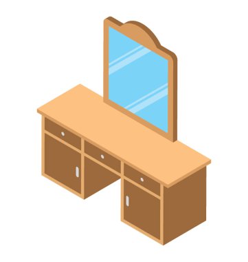 Ayrıca bir tuvalet Masası olduğu bilinen bir yatak odası vanity tablo