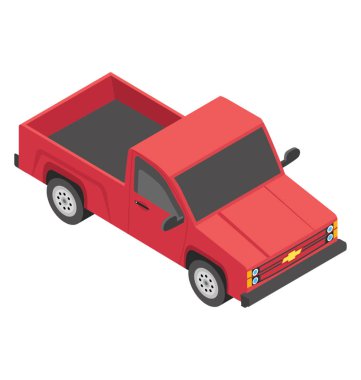 Kamyonet vektör simge düz tasarım 