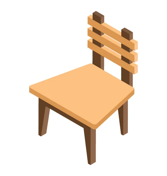 Ein Sessel Aus Holz Für Rasen Und Garten Gartenmöbel Freien — Stockvektor