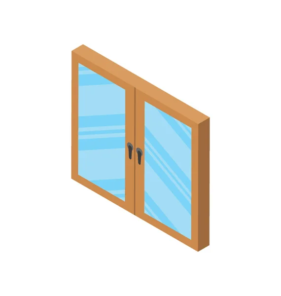 Diseño Icono Plano Ventana — Archivo Imágenes Vectoriales