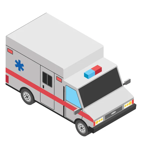 Ambulância Veículo Para Atendimento Médico Emergência — Vetor de Stock