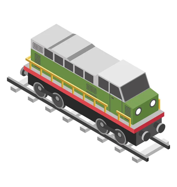 Transporte Ferroviário Trem Com Faróis Grandes Design Padrão — Vetor de Stock