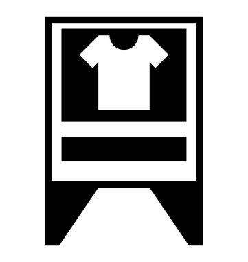 Gömlek, sponsor reklamları simgesi ile bir reklam görüntüleme 