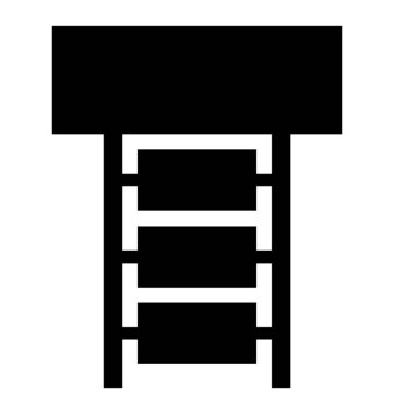 Sokak billboard izole glif simgesi 