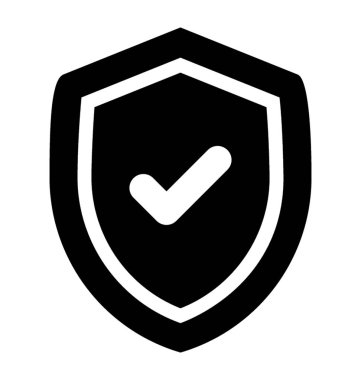 Güvenlik amblem, onay işareti ile Koruma Kalkanı