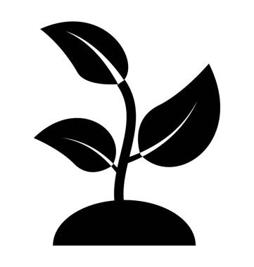 Bir bitki büyüyen fidan simgesi tasarım 