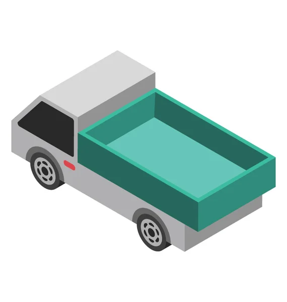 Pickup Truck Vector Icon Flat Design — Stock Vector