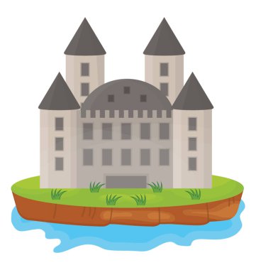 Düz simge vektör grafik kale