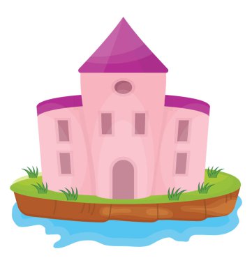 Bir güzel fantezi fairyland kale simge görüntüsü 