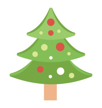 Bir xmas ağacı önemsiz şey topları süslemeleri ile 