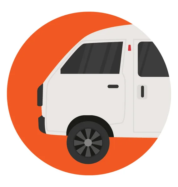 Malý Van Pro Přepravu Osoby Microvan Ikony — Stockový vektor