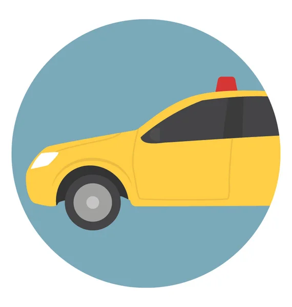 Vehículo Color Cabina Convencional Bautizado Como Taxi Icono Taxi — Vector de stock