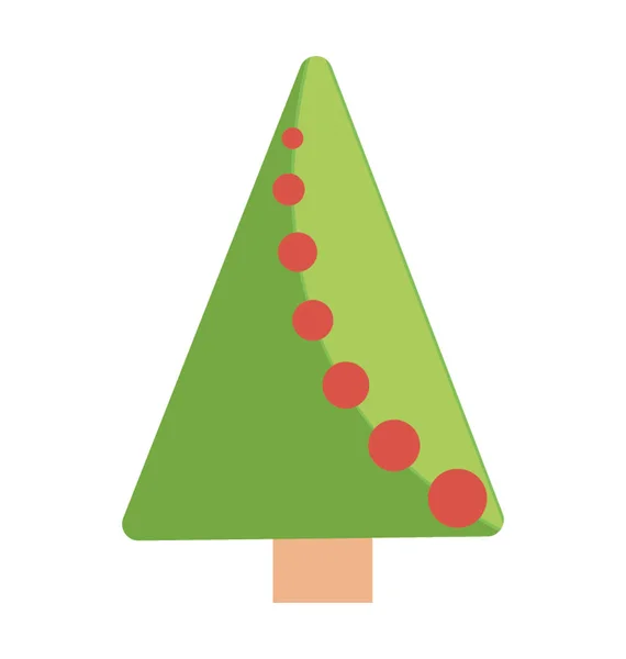 Vánoční Strom Prvky Dekoru — Stockový vektor