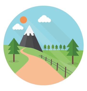 Yeşil, doğa simgesi olan kırsal alan