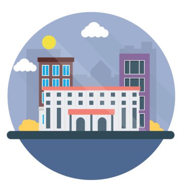 Modern binalar sahip şehir manzarası 