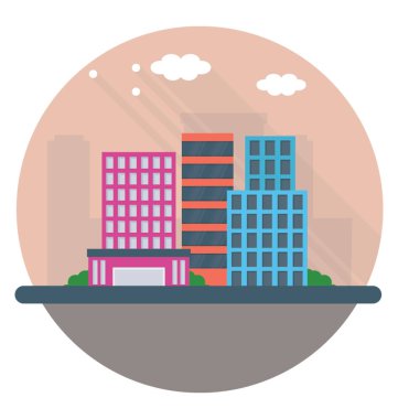 Modern mimari şehir kurma simgeyi gösterme 