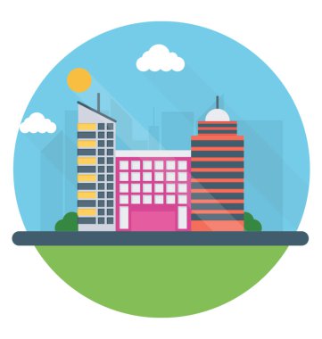 Şehir binaları bilinen Modern binalar 