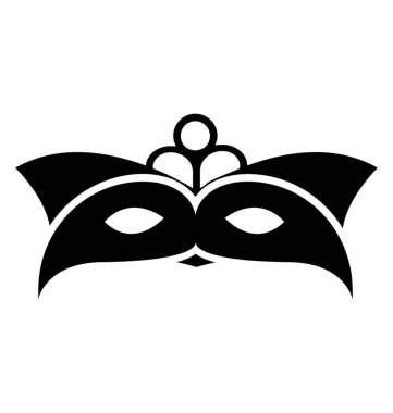 Yüz maskesi glif vektör simgesi