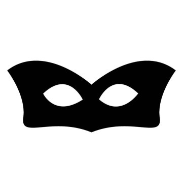 Yüz maskesi glif vektör simgesi