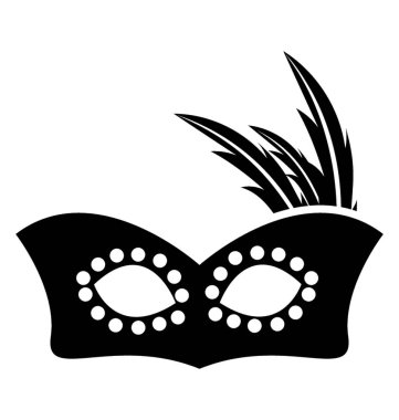Yüz maskesi glif vektör simgesi