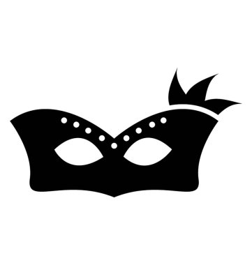 Yüz maskesi glif vektör simgesi