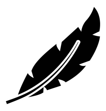 Tüy glif vektör simgesi 