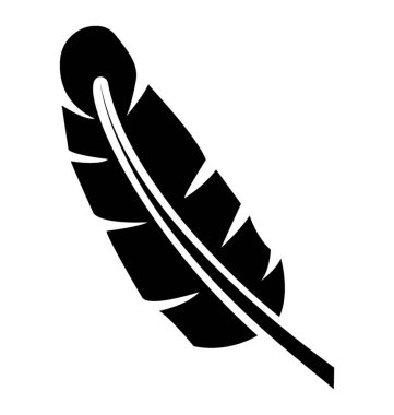 Tüy glif vektör simgesi 