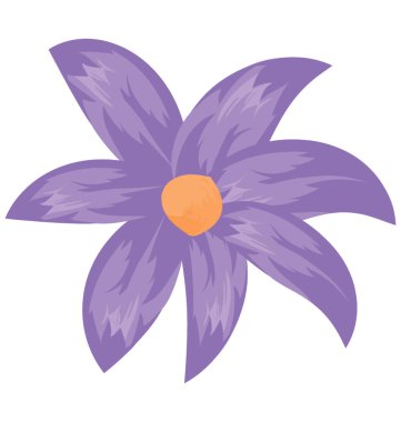 Bir güzel aster çiçek düz simgesi tasarım 