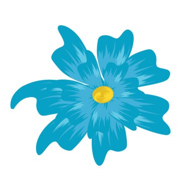 Düz izole simge vektör amaryllis çiçek