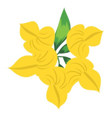 Düz izole simge vektör amaryllis çiçek