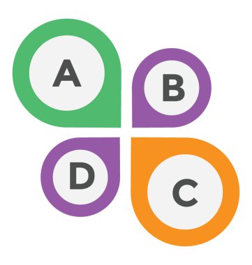 Infographics bir çiçek gibi görsel olarak adlandırılan modern Infographic grafik üzerinde 