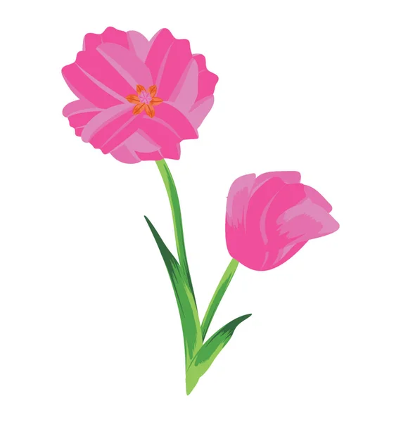 Ένα Λουλούδι Λωτού Οφθαλμό Πράσινο Μίσχο — Διανυσματικό Αρχείο
