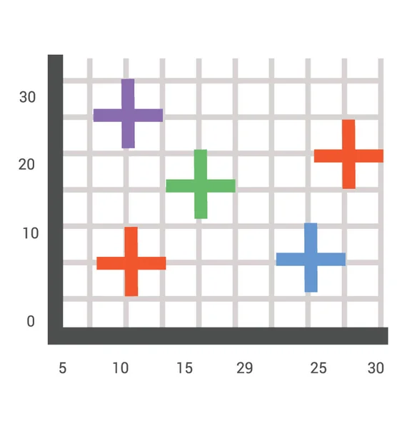 Scattered Spots Graph Showing Scatter Plot — Stock Vector